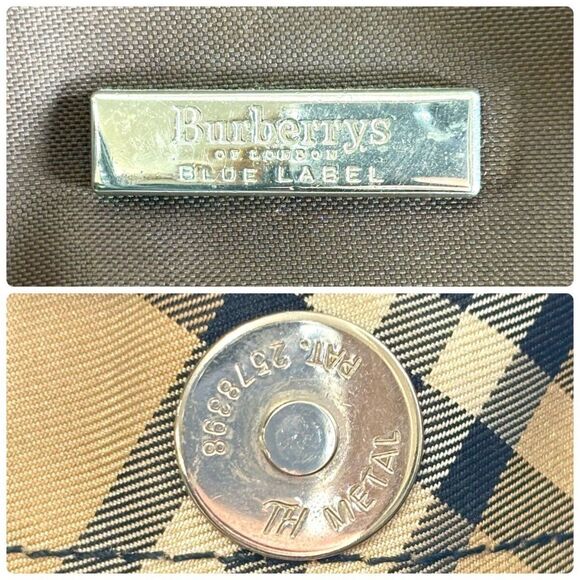 Burberry (Authentic) House Check Brown Nylon Bucket Bag w/ NEW Day Planner, VGUC - Picture 5 of 10